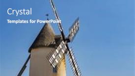  Presentation with windmill - Presentation consisting of windmill-in-jard-sur-mer background and a teal colored foreground