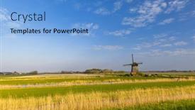  Presentation with windmill - Presentation having windmill-in-noord-holland-netherlands background and a  colored foreground
