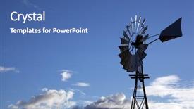  Presentation with australian outback - Colorful slides enhanced with windmill in the australian outback backdrop and a ocean colored foreground