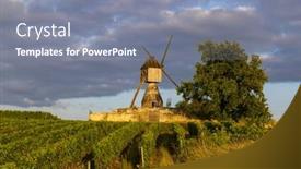  Presentation with vineyard - PPT theme having windmill-of-la-tranchee background and a  colored foreground