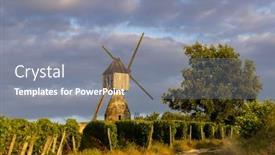  Presentation with windmill australia - Presentation theme consisting of windmill-of-la-tranchee background and a gray colored foreground