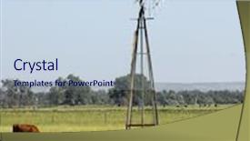  Presentation with pump - PPT theme consisting of windmill powered pump surrounded background and a lemonade colored foreground