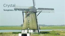 Presentation with windmill - Colorful slides enhanced with windmill-texel-island-netherlands backdrop and a sky blue colored foreground