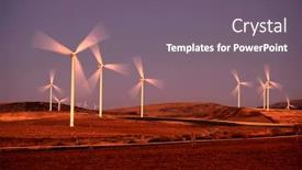  Presentation with windmill - Slide deck featuring windmill-wind-turbines-spinning-fast background and a gray colored foreground