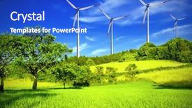  Presentation with windmill - PPT layouts featuring windmill background and a cobalt blue colored foreground