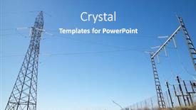  Presentation with substation - Amazing presentation theme having windmills and electrical substation zaragoza backdrop and a teal colored foreground