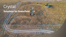  Presentation with windmills - PPT layouts featuring windmills-and-water-tanks background and a coral colored foreground