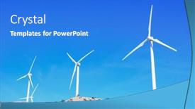  Presentation with sand dunes - Theme enhanced with windmills-atop-sand-dunes-near background and a cobalt blue colored foreground