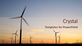  Presentation with electric distribution substation power - PPT layouts having windmills for electric power production background and a lemonade colored foreground