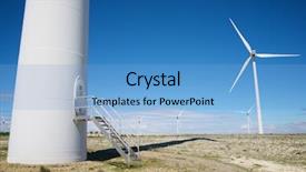  Presentation with electric power distribution systems - Cool new theme with windmills for electric power production backdrop and a light blue colored foreground