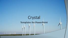  Presentation with windmills - Presentation theme enhanced with windmills for electric power production background and a light blue colored foreground