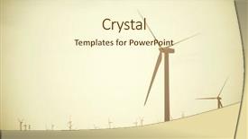  Presentation with windmills - Beautiful slide deck featuring windmills for electric power production backdrop and a cream colored foreground