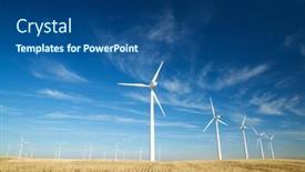  Presentation with windmills - Presentation design with windmills for electric power production zaragoza province aragon spain background and a ocean colored foreground
