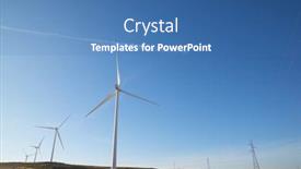  Presentation with windmills - Presentation with windmills-for-electric-power-production background and a teal colored foreground