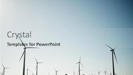 Presentation with windmills - PPT theme enhanced with windmills-for-electric-power-production background and a sky blue colored foreground