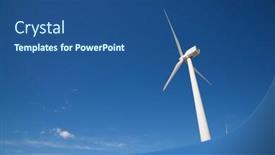  Presentation with windmills - Presentation featuring windmills-for-electric-power-production background and a ocean colored foreground