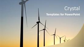  Presentation with power - Amazing slide set having windmills-for-electric-power-production backdrop and a mint green colored foreground