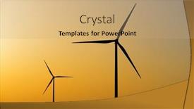  Presentation with windmills - Presentation with windmills-for-electric-power-production background and a coral colored foreground