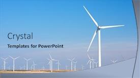  Presentation with windmills - Amazing presentation having wind energy - windmills for electric power production backdrop and a light blue colored foreground