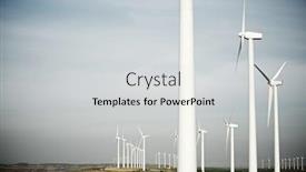  Presentation with windmills - PPT theme with windmills for electric power production pozuelo de aragon zaragoza aragon spain background and a light gray colored foreground