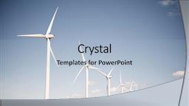  Presentation with windmills - PPT theme enhanced with wind lines - windmills for electric power production background and a light blue colored foreground