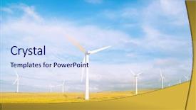  Presentation with hawaii - Presentation theme having windmills in a field background and a sky blue colored foreground