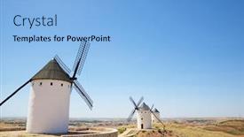  Presentation with san juan puerto rico - Theme having windmills-in-alcazar-de-san background and a light blue colored foreground