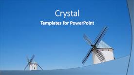  Presentation with windmills - PPT layouts having windmills-in-campo-de-criptana background and a teal colored foreground