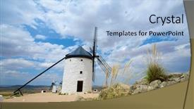  Presentation with spain music - Amazing presentation having windmills in consuegra toledo province backdrop and a light blue colored foreground