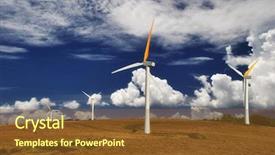  Presentation with hawaii - Audience pleasing theme consisting of windmills of hawaii big island backdrop and a tawny brown colored foreground