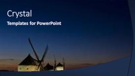  Presentation with windmills - Beautiful PPT layouts featuring windmills with castle at night consuegra castile-la mancha spain backdrop and a navy blue colored foreground