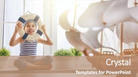  Presentation with dreams - Amazing PPT theme having window and holding lifeline backdrop and a coral colored foreground