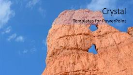  Presentation with arches - Slide deck having window arches in bryce canyon national park utah seen from the queens garden trail in the amphitheater area of the park background and a teal colored foreground