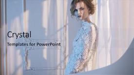  Presentation with art - Slides enhanced with window beauty and health wedding background and a light blue colored foreground