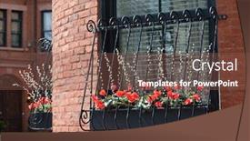  Presentation with decoration - Slides consisting of window-box-decoration-with-bright background and a tawny brown colored foreground