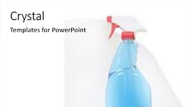  Presentation with paper towel roll - Presentation theme having window cleaner and paper towels background and a  colored foreground