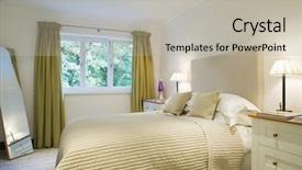  Presentation with lamps - PPT theme having window coverings - view of lit lamps background and a light gray colored foreground