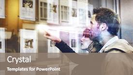  Presentation with real estate tax - Presentation design featuring window display at real estate background and a gray colored foreground