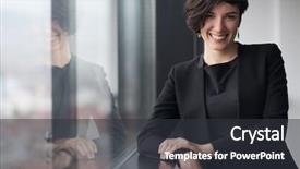  Presentation with entrepreneur - Theme with window entrepreneur at busy background and a dark gray colored foreground