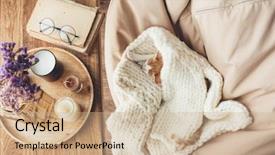  Presentation with ginger - Beautiful slide deck featuring window fall weekend cozy backdrop and a coral colored foreground