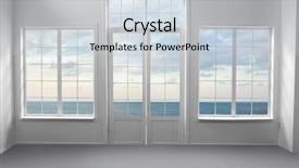  Presentation with window frame - Audience pleasing PPT layouts consisting of window frame - white room with sea view backdrop and a lemonade colored foreground