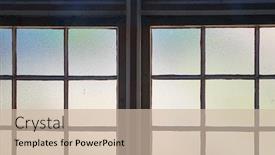  Presentation with building - PPT theme consisting of window-in-a-dim-old background and a soft green colored foreground