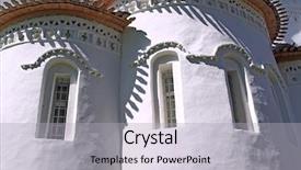  Presentation with stained glass - Presentation consisting of window in church background and a light gray colored foreground