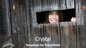  Presentation with wooden - Audience pleasing PPT layouts consisting of window in the wooden shed backdrop and a dark gray colored foreground