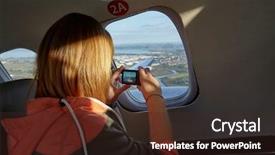  Presentation with propeller - Presentation theme with window of a small propeller background and a wine colored foreground