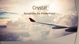  Presentation with aircraft - Beautiful slides featuring window of an aircraft backdrop and a cream colored foreground