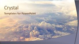  Presentation with aircraft - Presentation theme consisting of window of an aircraft background and a cream colored foreground