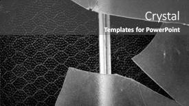  Presentation with destruction - Presentation theme with window-on-building-with-broken background and a dark gray colored foreground