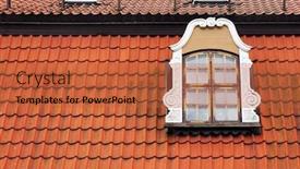  Presentation with roof - Cool new slides with window-on-red-tiled-mansard backdrop and a red colored foreground