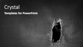  Presentation with black hole - Slide set with window-screen-torn background and a dark gray colored foreground